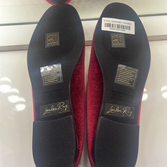 Burgundy Velvet Horsebit Loafers,slip on, slides,flats, size 7,New in Box - Picture 8 of 11